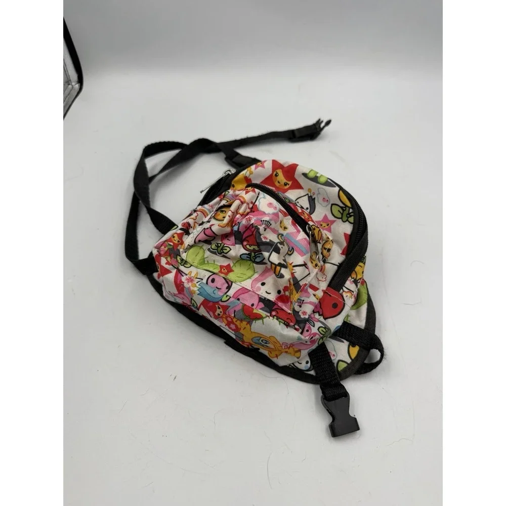 Tokidoki Mini Backpack Crossbody Bag All Over Print Character Kawaii White Multi